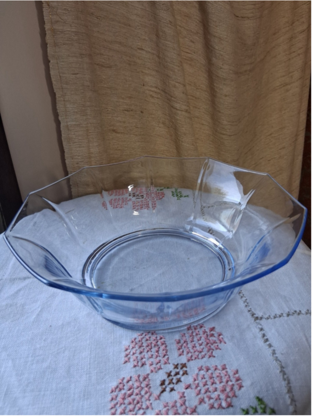 Cambridge Glass Decagon bowl "Moonlight Blue"